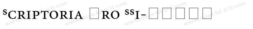 Scriptoria Pro SSi字体转换
